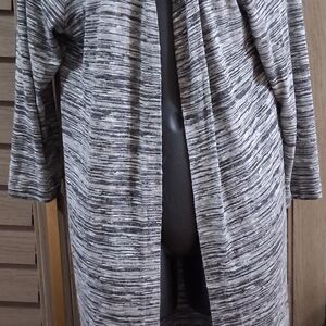 Gray Striped Women's Sweater